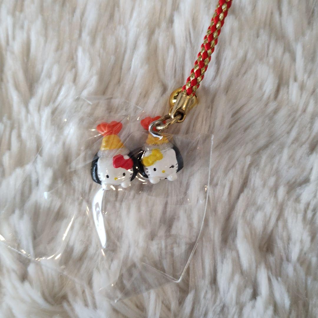 ご当地キティ 名古屋限定 手羽先 天むす 根付けストラップ 2つセット レア