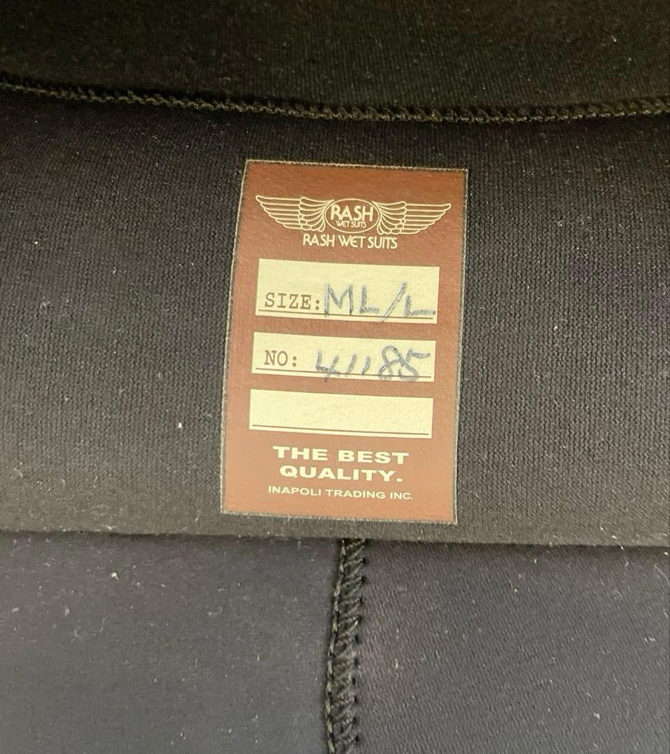 【RASH 170cm 70kg】メンズ ML/L セミドライ 5/6裏起毛