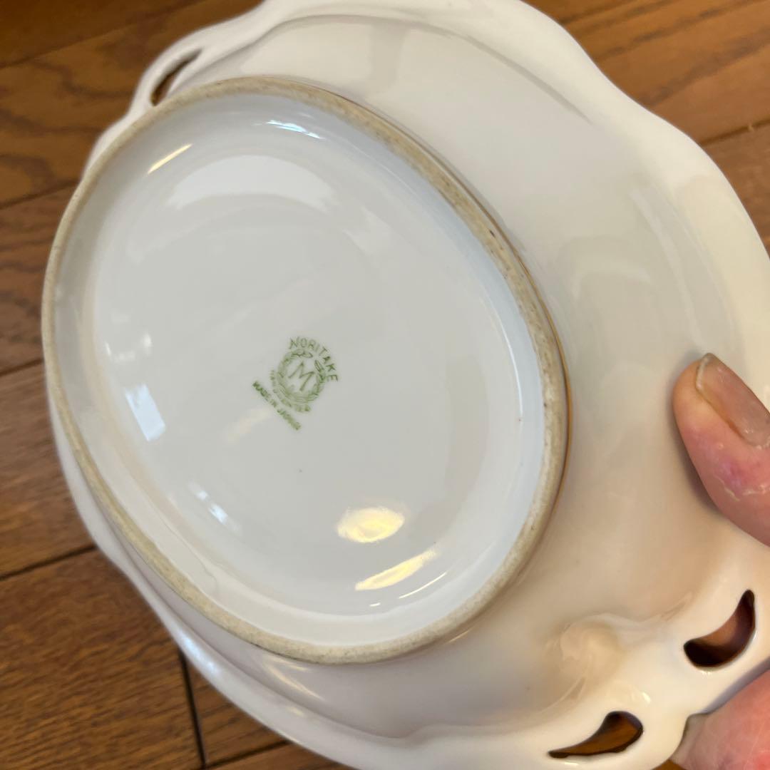 最終処超レアオールドノリタケ山羊持ち手フィギュア変形ボウルラスターM JAPAN