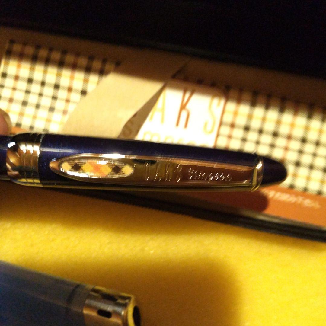 赤字覚悟 DAKS Simpson ネイビー ボールペン 本体 ケース付き