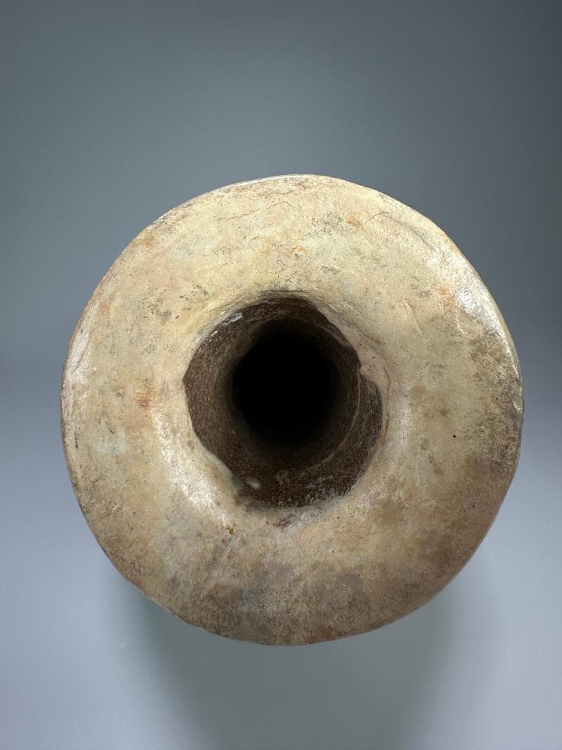 韓国美術　李朝時代　15～16世紀　李朝中期　刷毛目花瓶　華道具