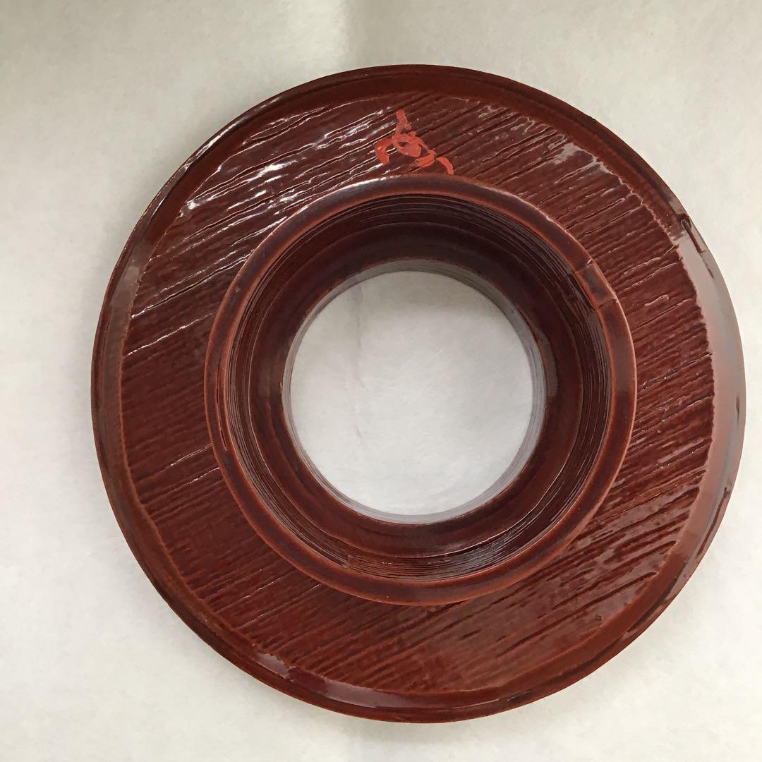 茶道具　柿合わせ天目台　初代楽只斎好　松尾流十代不染斎書付　共箱　N219TD