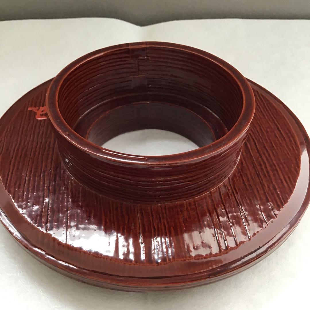 茶道具　柿合わせ天目台　初代楽只斎好　松尾流十代不染斎書付　共箱　N219TD