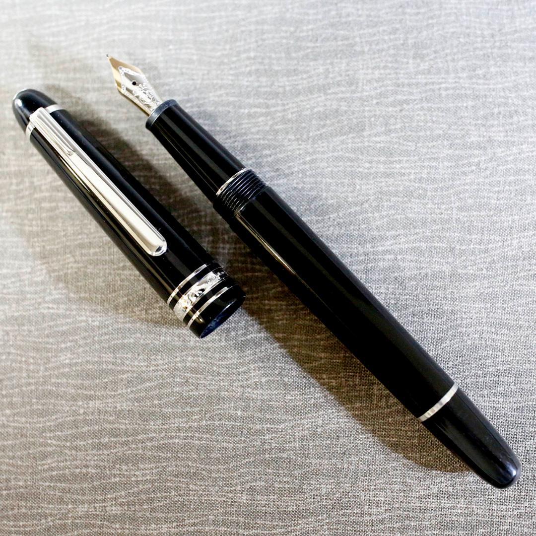 【美品 送料込み】モンブラン 万年筆 １４５ マイスター プラチナライン