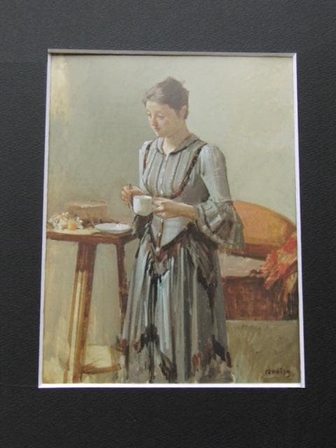 小磯良平、【婦人像】、希少な限定額装用画集画、新品高級額 額装付、状態良好