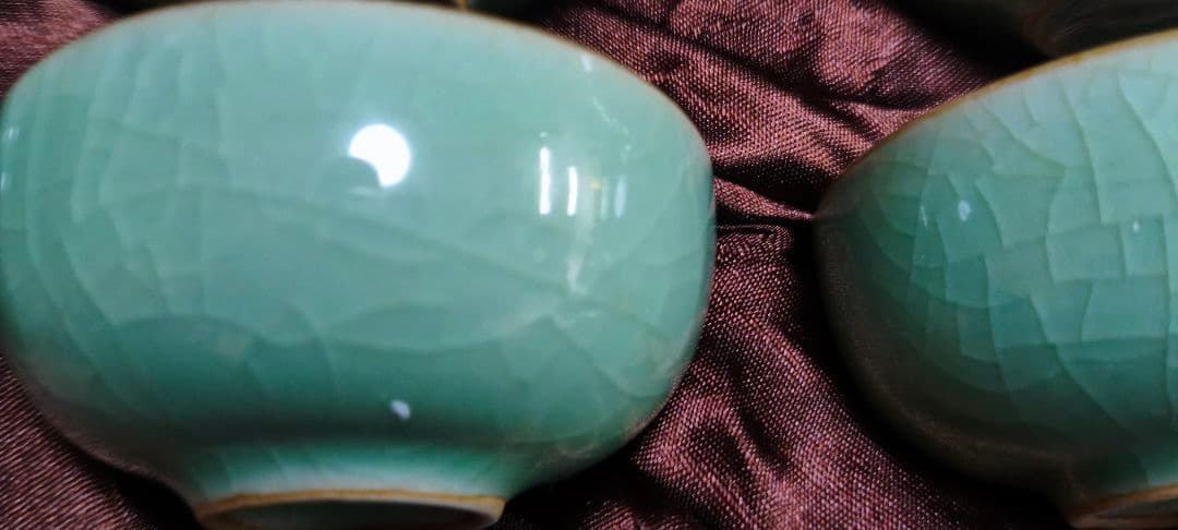 #龍泉青磁茶器 10件セット#世界文化遺産 韓美林