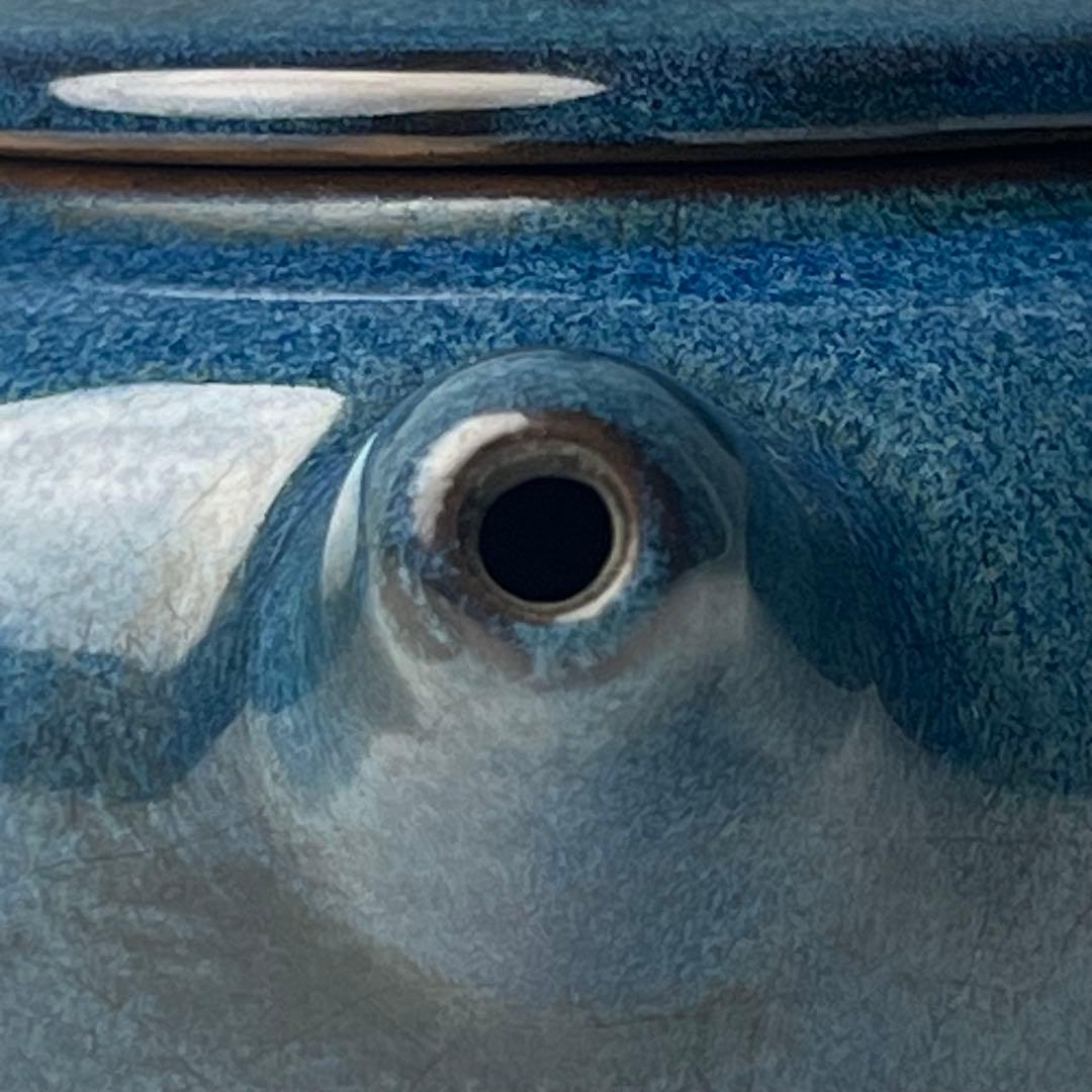 優美 唐物 海鼠釉水注 葛明祥製 款 中国美術 古玩 煎茶道具 急須