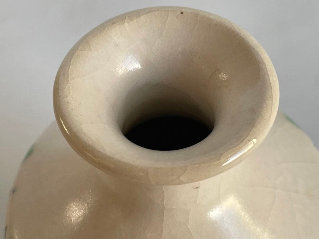 陶芸家　小山岑一　色絵　徳利　酒器　共箱　壺中居取扱　小山冨士夫