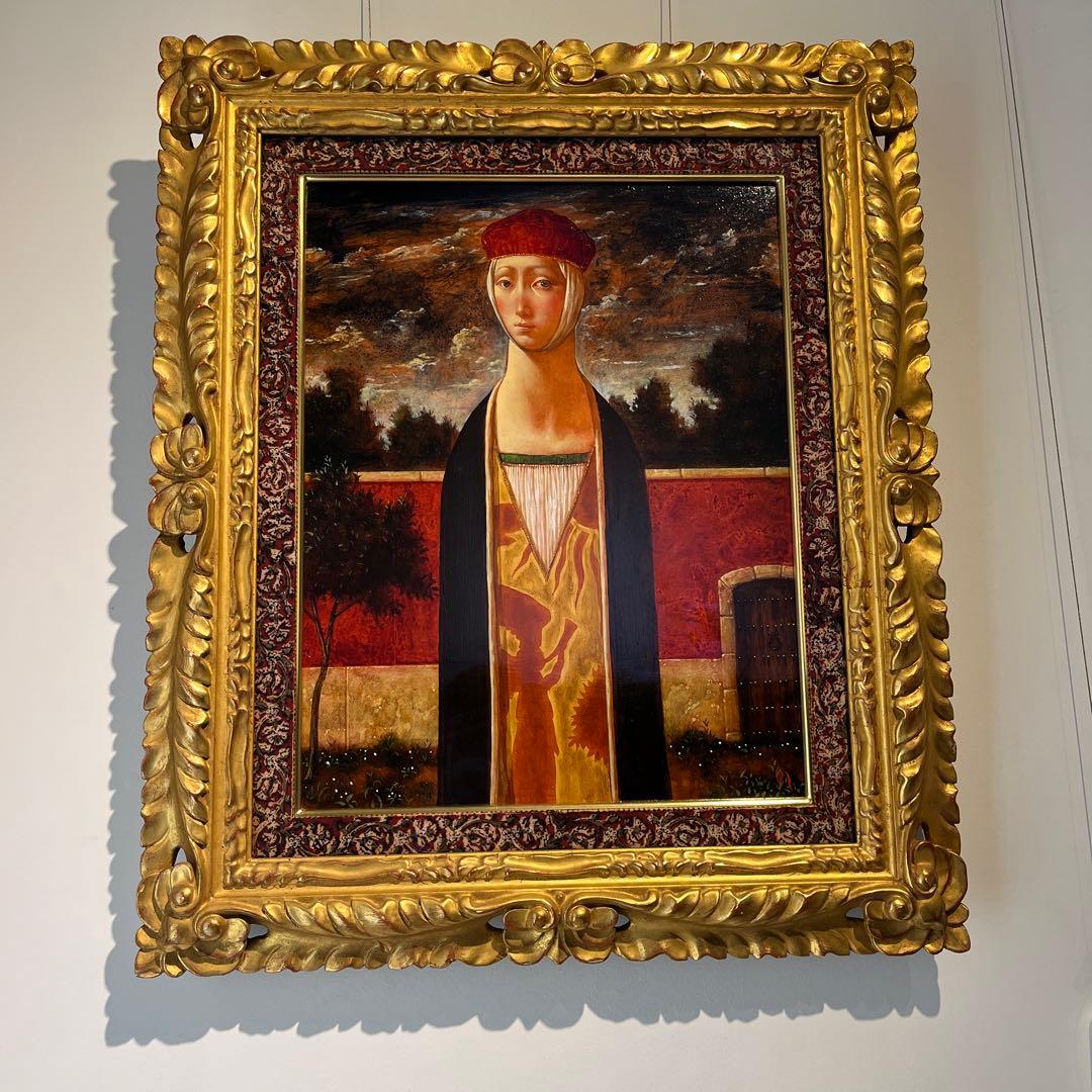 幻想【人気画家】希少　吉岡正人　「祝福の日」　油彩テンペラ