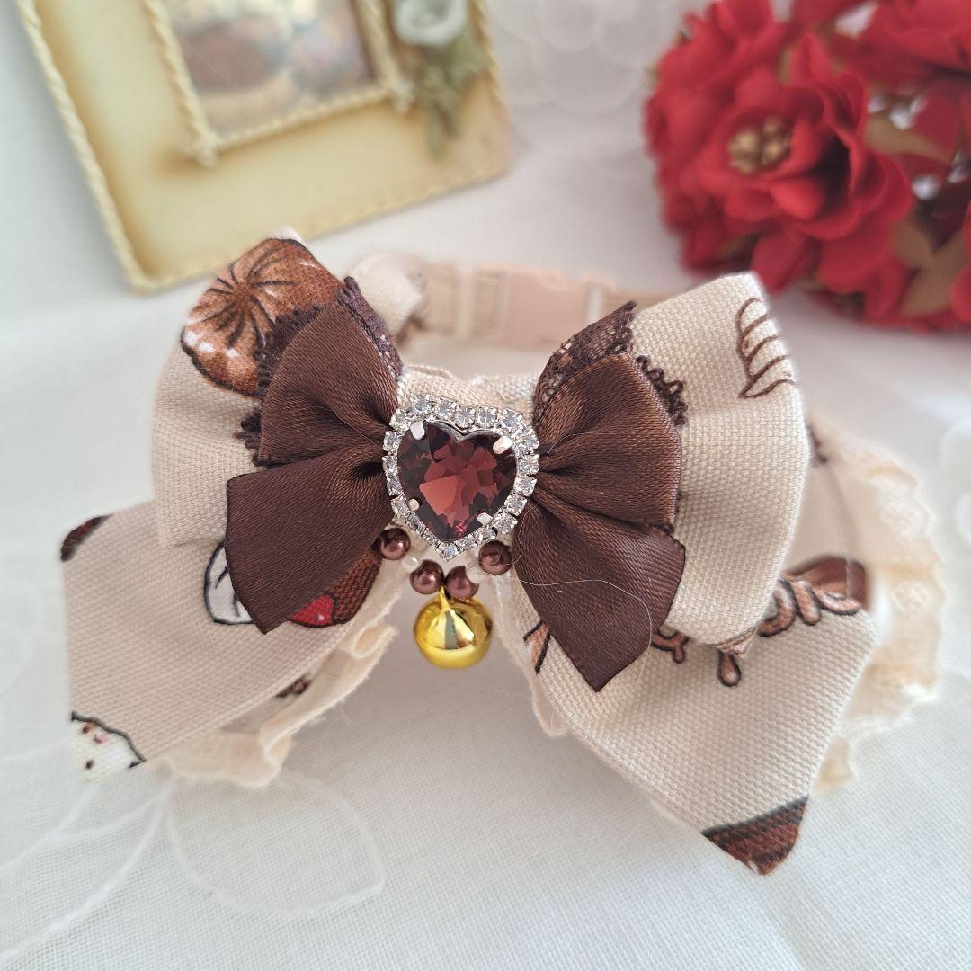 バレンタインチョコレート、わんちゃん猫ちゃん用襟付き首輪