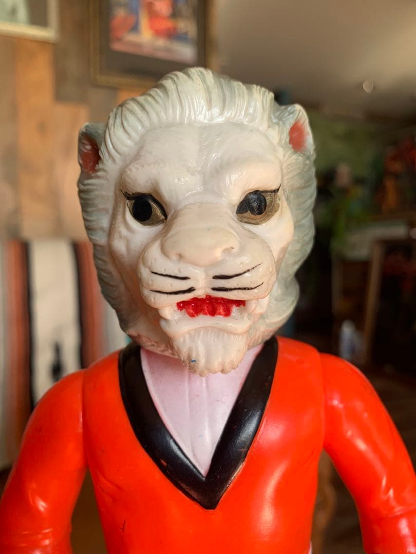 無版権ソフビ　ライオン丸風　当時物