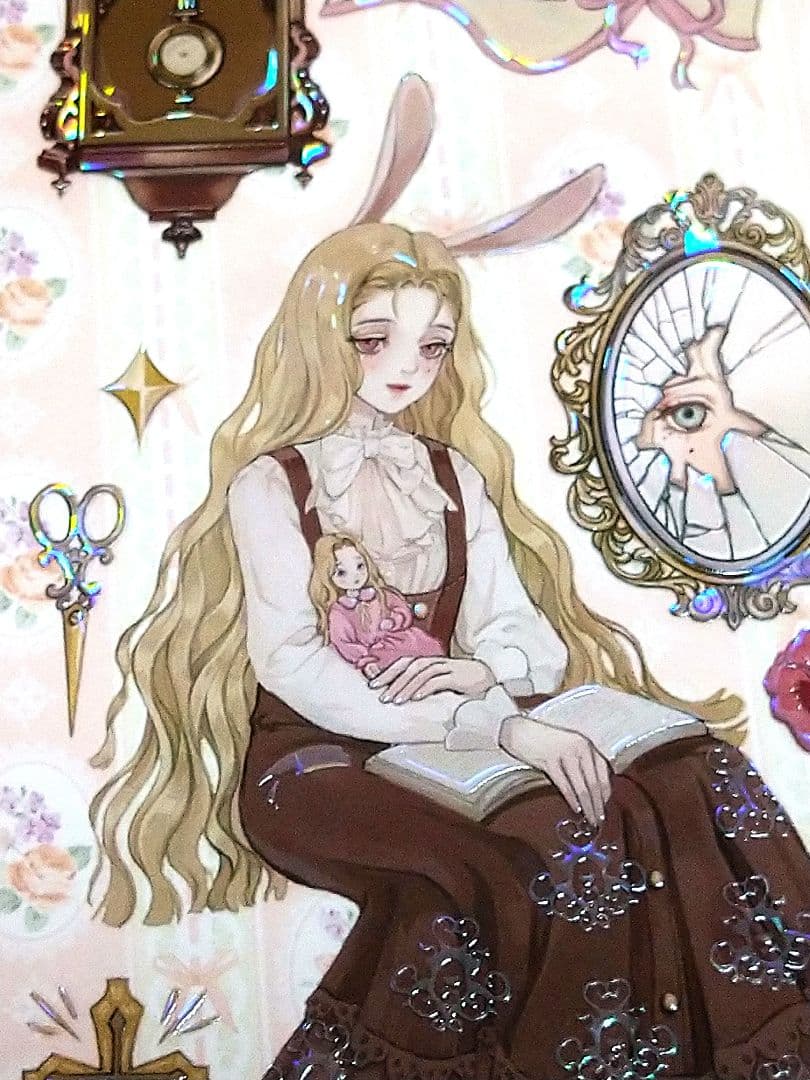 J1042＃邦尼(贝壳光)说出来愿望吧切り売り海外人物マステ女の子