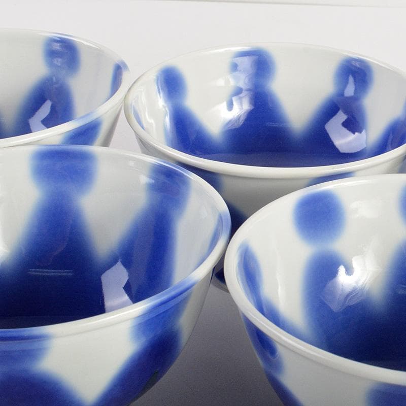 和食器　仁一作　高台小鉢揃　5客　共箱　V　6209C