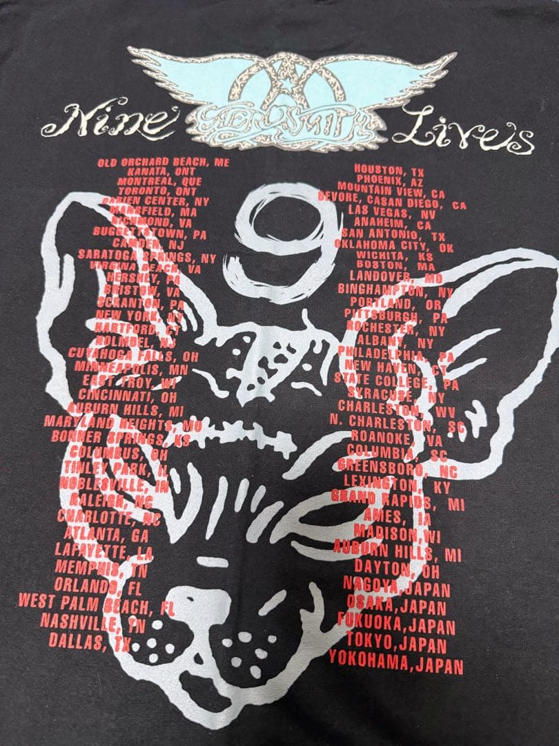 Nine Lives Tour Tシャツ90s Aerosmith エアロスミス