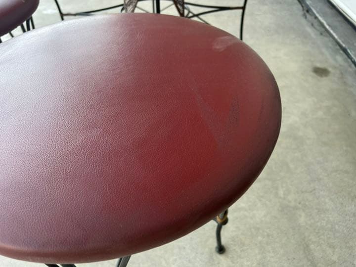 アジアン家具 ガラス丸テーブル ガーデンアイアンテーブル チェアセット