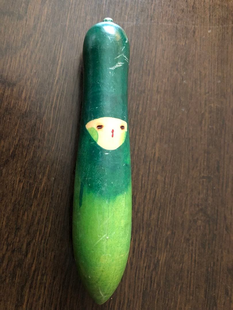 ふくしまひろえ 野菜こけし 果物こけし セット　木製野菜モチーフ人形セット