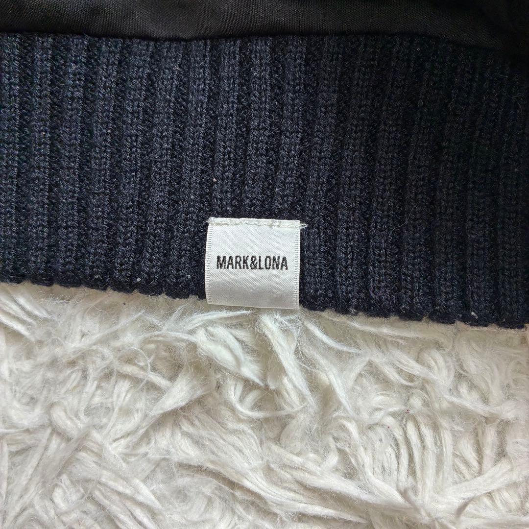 美品　マークアンドロナ セーター マルチカラー　ボーダー ニット 防風裏地付