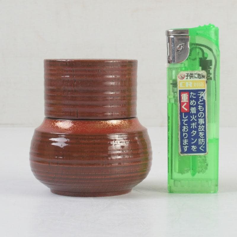 茶道具　漆塗　帽子茶器　棗　時代箱付　V　9816