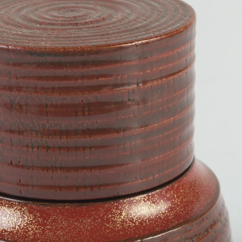 茶道具　漆塗　帽子茶器　棗　時代箱付　V　9816