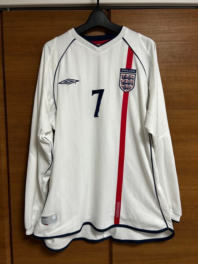 Umbro イングランド代表 ベッカム 7番 長袖　ユニフォーム XL