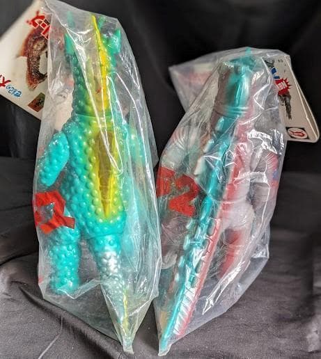 メカゴジラ２＆チタノザウルス（ブルマァク復刻×Ｍ１号）ソフビフィギュア２体セット