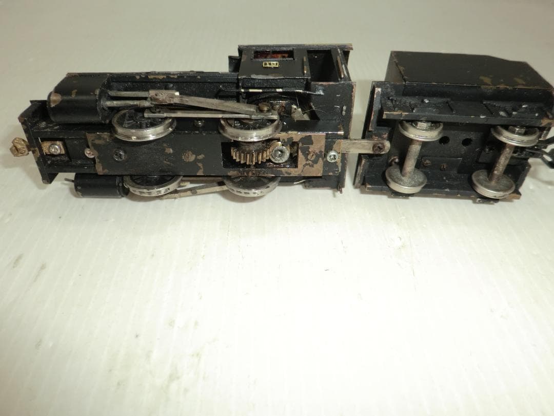 つぼみ堂 HOゲージ Bテンダー蒸気機関車と貨車4種4両 積荷付 外観ジャンク