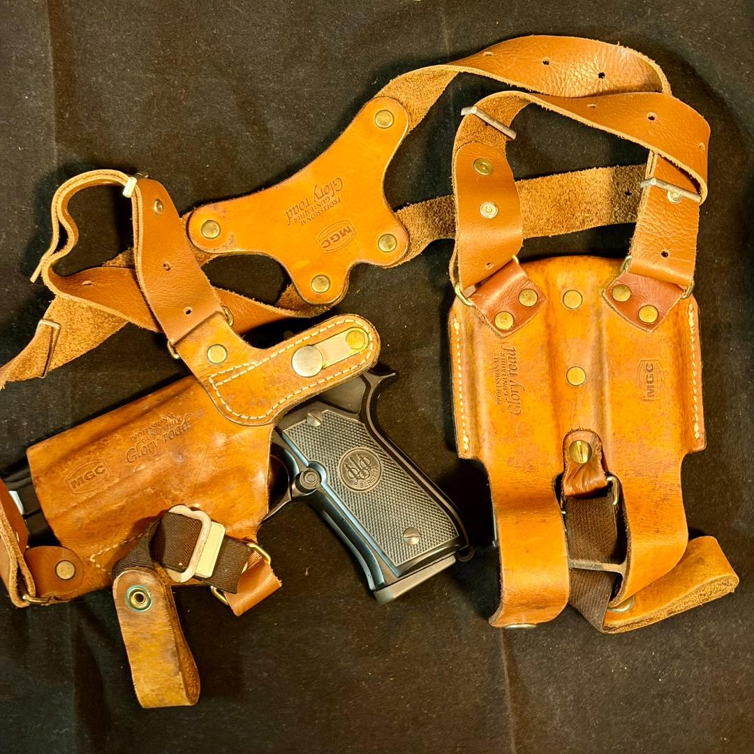 整備済 MGC Glory road VICE 革製ショルダーホルスター