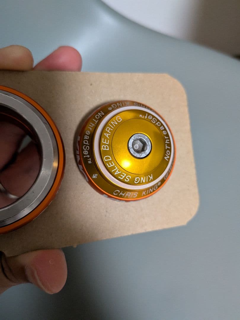 美品 クリスキング テーパー1-1/8〜1-1/2 マットマンゴー ゴールド