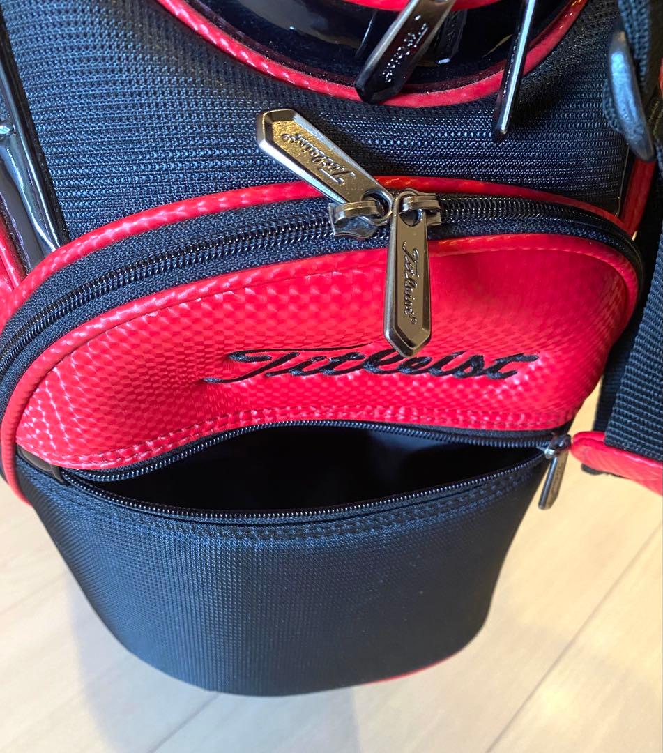 Titleist キャディバッグ ブラック/レッド　9.5サイズ