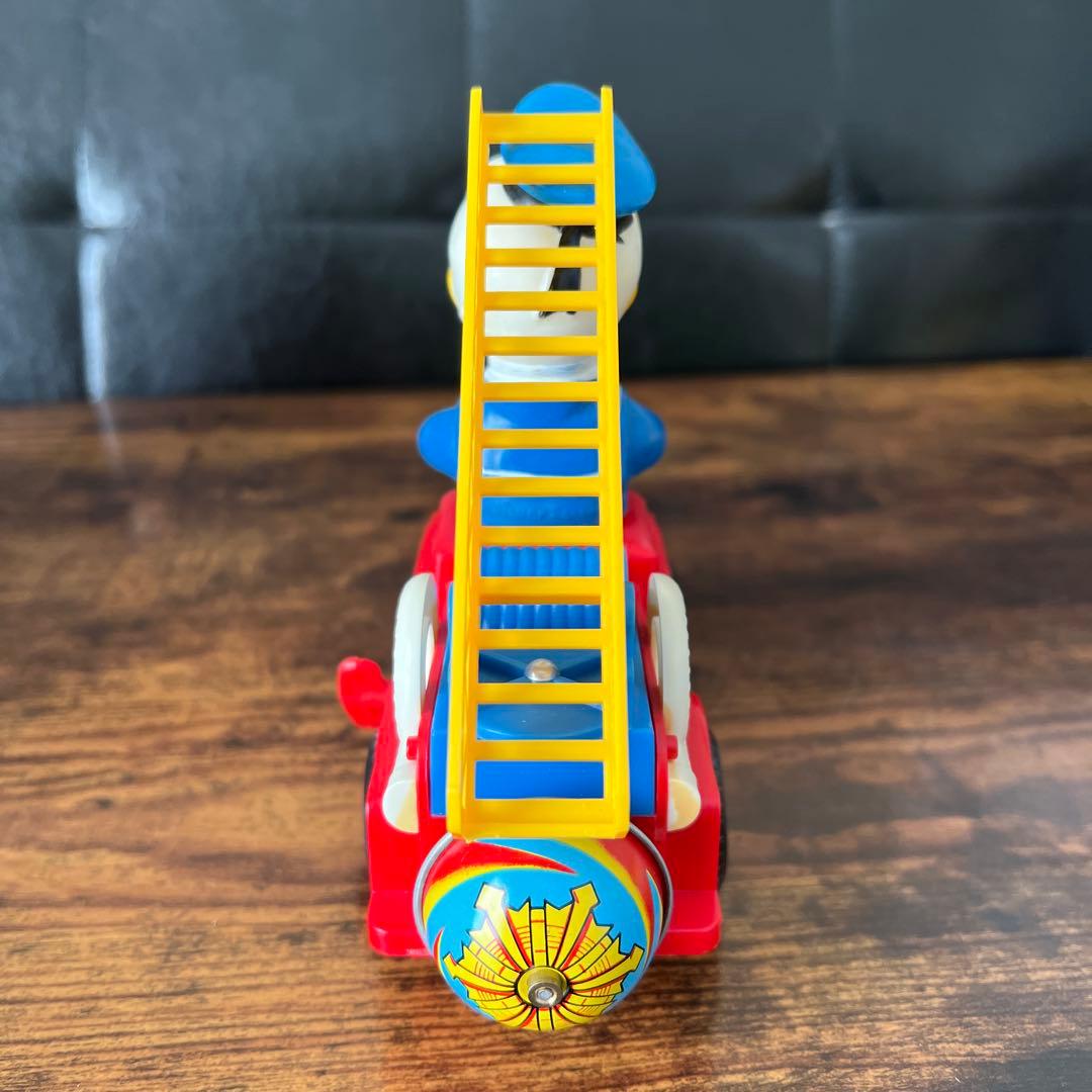 増田屋 レトロ ディズニー ドナルドダック 消防車 ゼンマイ