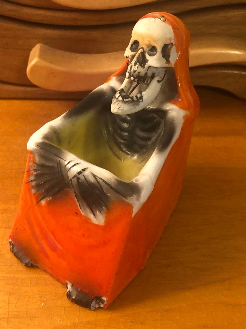 ビンテージ50s Japan スカル　髑髏　骸骨　死神　ミッドセンチュリー