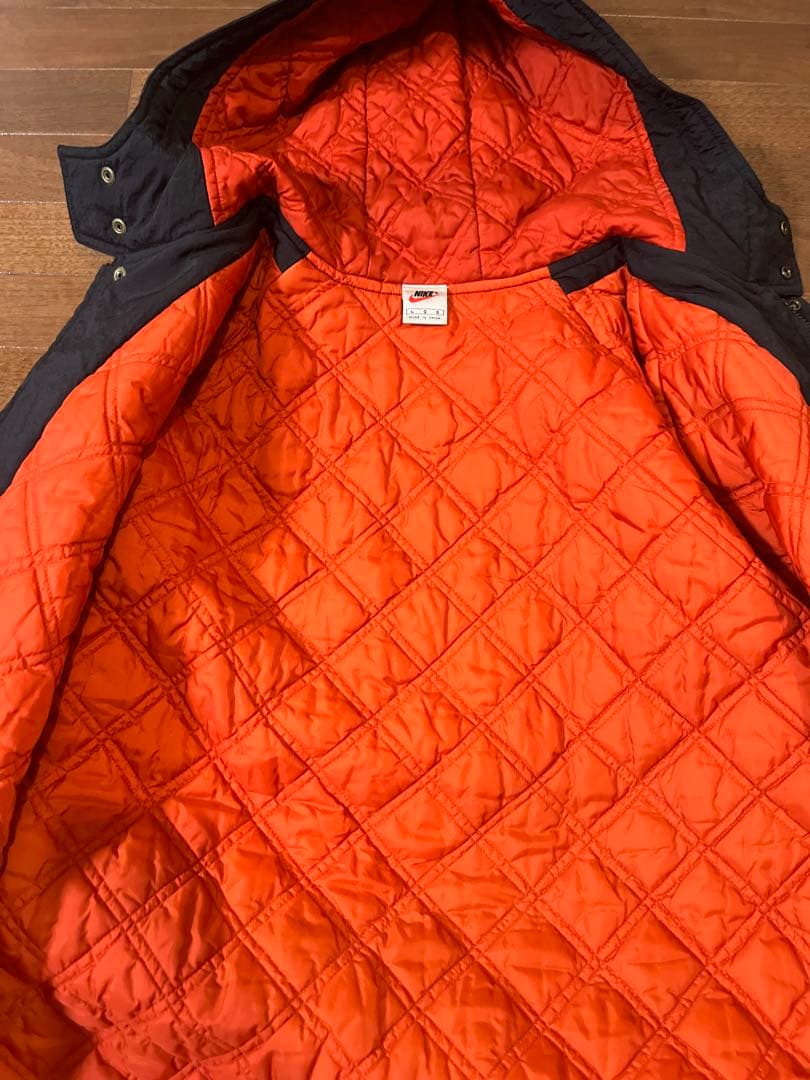 NIKE 90s ビンテージ 銀タグ ビッグスウォッシュ ベンチコート 黒 L