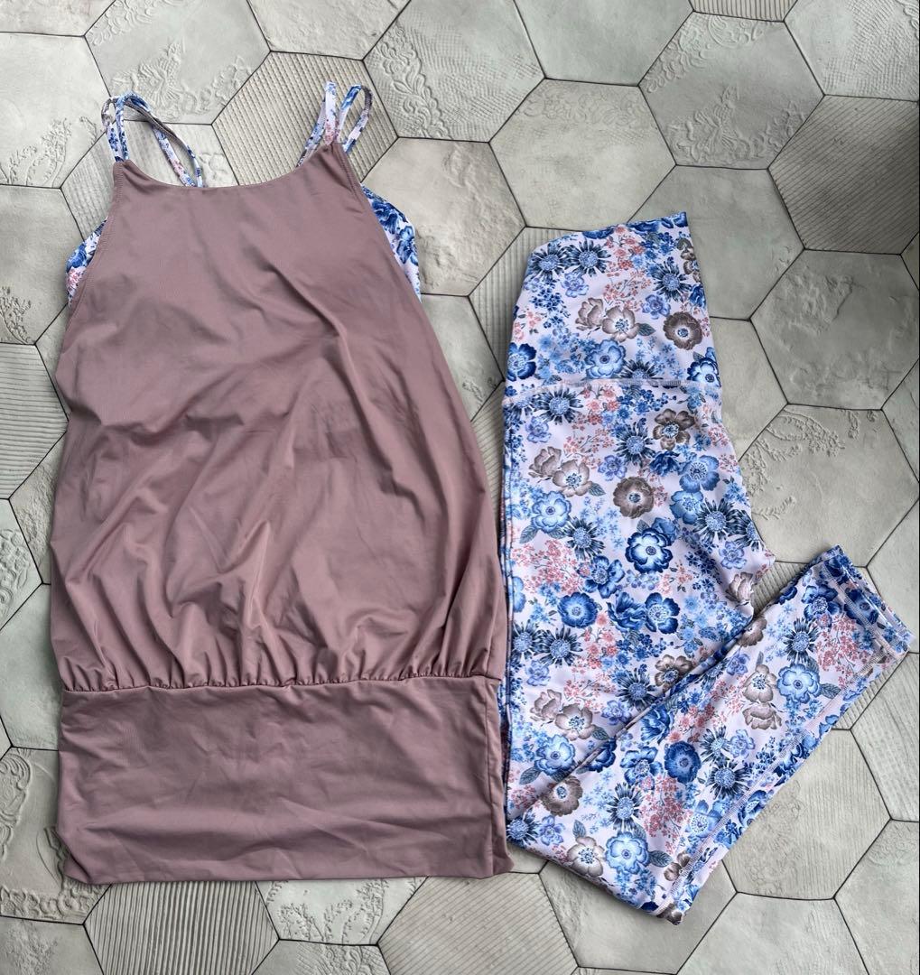 【SUKALA】エンブロイダリープリントカバーキャミソール　& レギンス