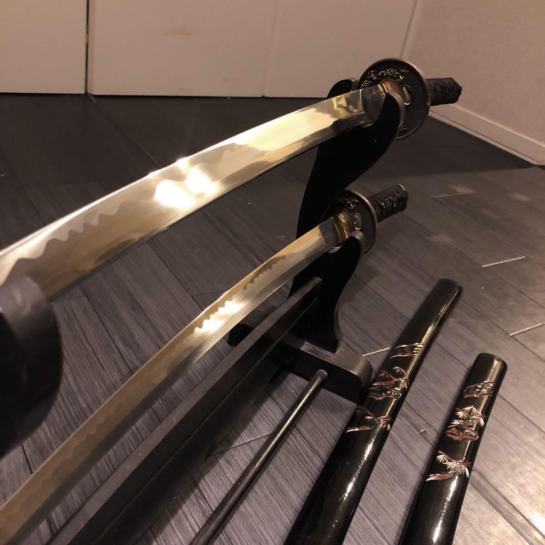 高級模造刀　高級居合刀　 土佐美術刀剣　大小セット　本研波刃