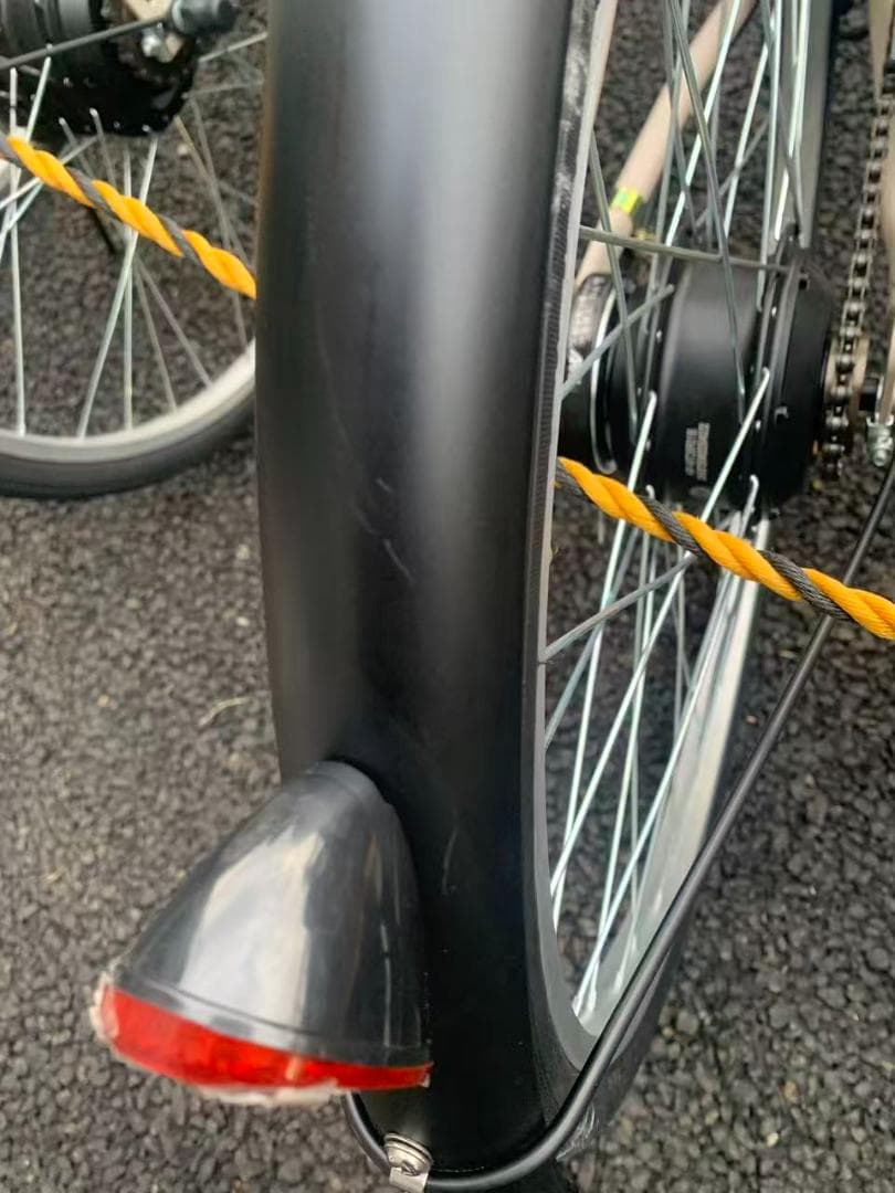 防犯登録無料！折りたたみ26インチ　電動アシスト自転車 通勤通学モデル　ベージュ