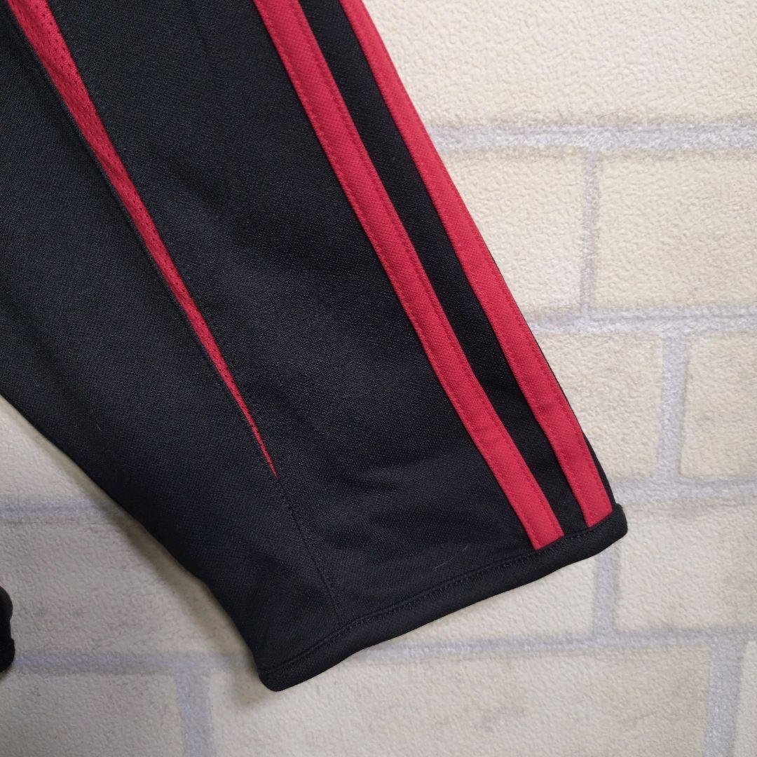 アディダス★00s ACミラン 刺繍ロゴ ピステ ゲームシャツ ロンT 黒 XL