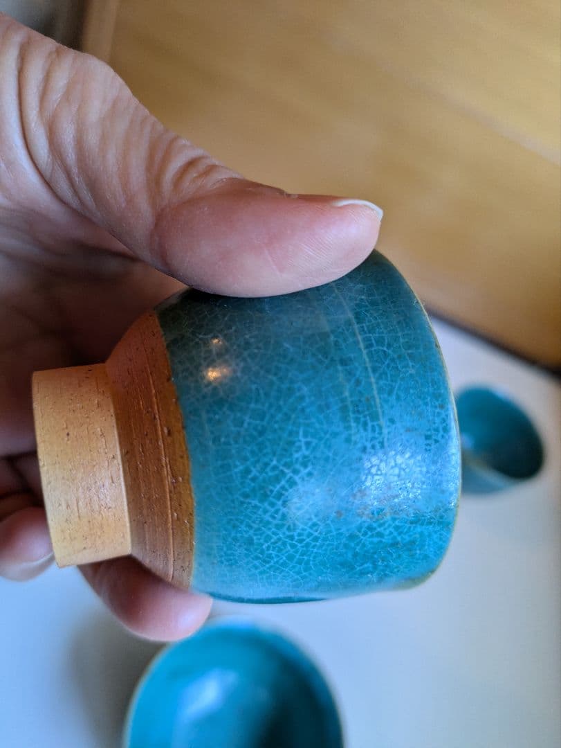 トルコブルー　やちむん　茶器セット　煎茶