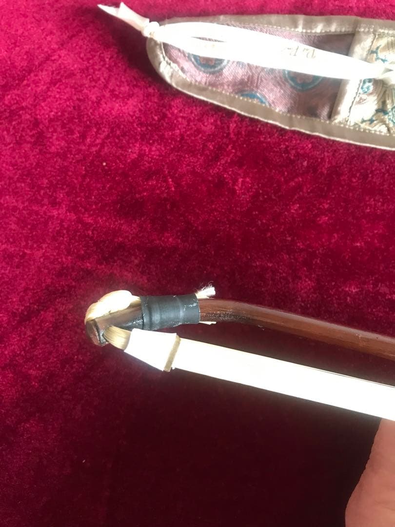 半額・二胡弓★ 中古品★紅竹★王小廸製作★上級者用★純100%白馬尾毛