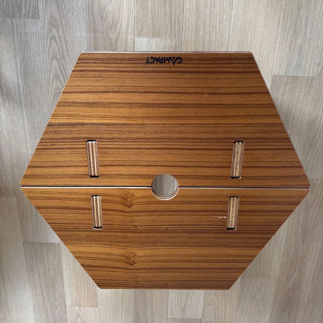 CAMPACT リバーシブルヘキサテーブル　センターテーブル付き