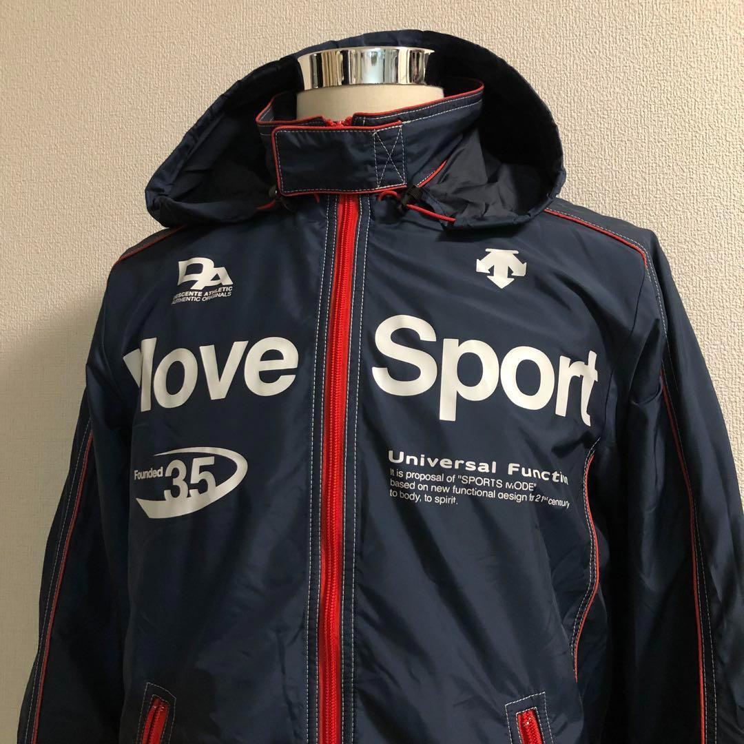 セットアップ デサント★中綿 ジップアップ サーモ パーカー 裏起毛 ネイビー