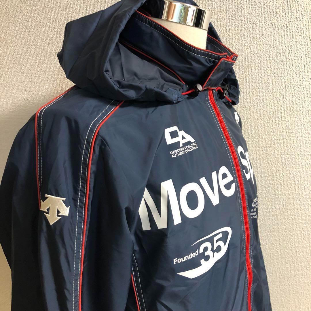 セットアップ デサント★中綿 ジップアップ サーモ パーカー 裏起毛 ネイビー