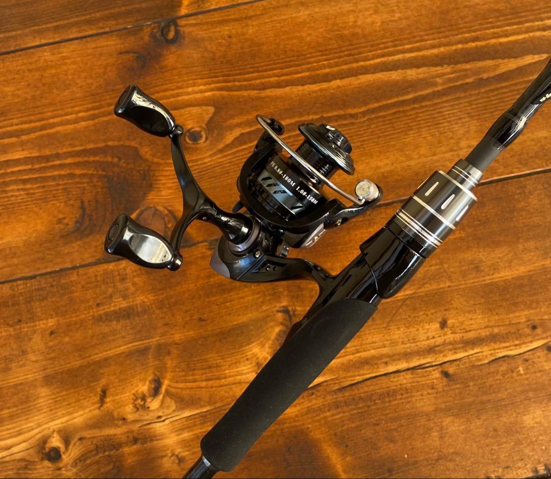 釣り竿セット　超軽量　カーボンロッド　エギングセット　エギングロッド　8ft