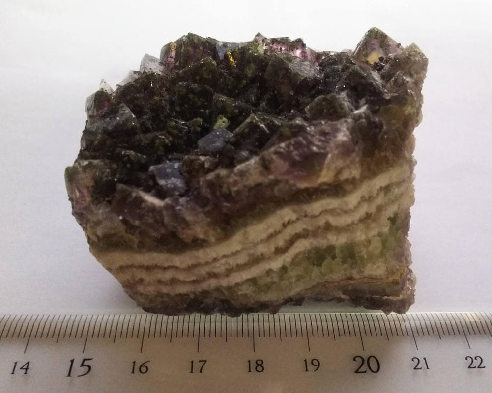 284 マルチカラー フローライト＆キャルコパイライト ドイツ産