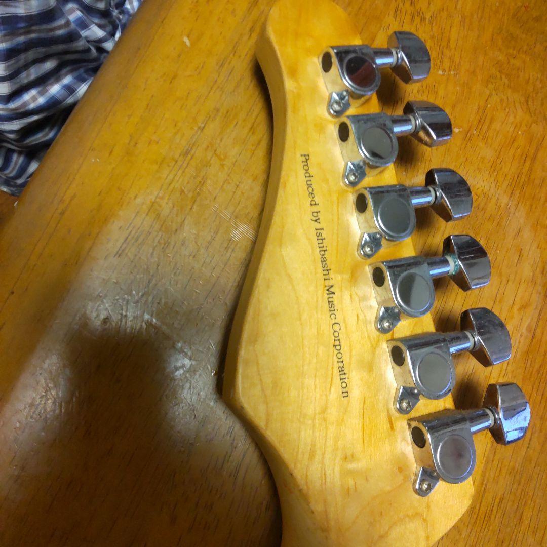 格安！Mavis 石橋製作所製 エレキギター 黒 ソフトケース、各種付属品付き