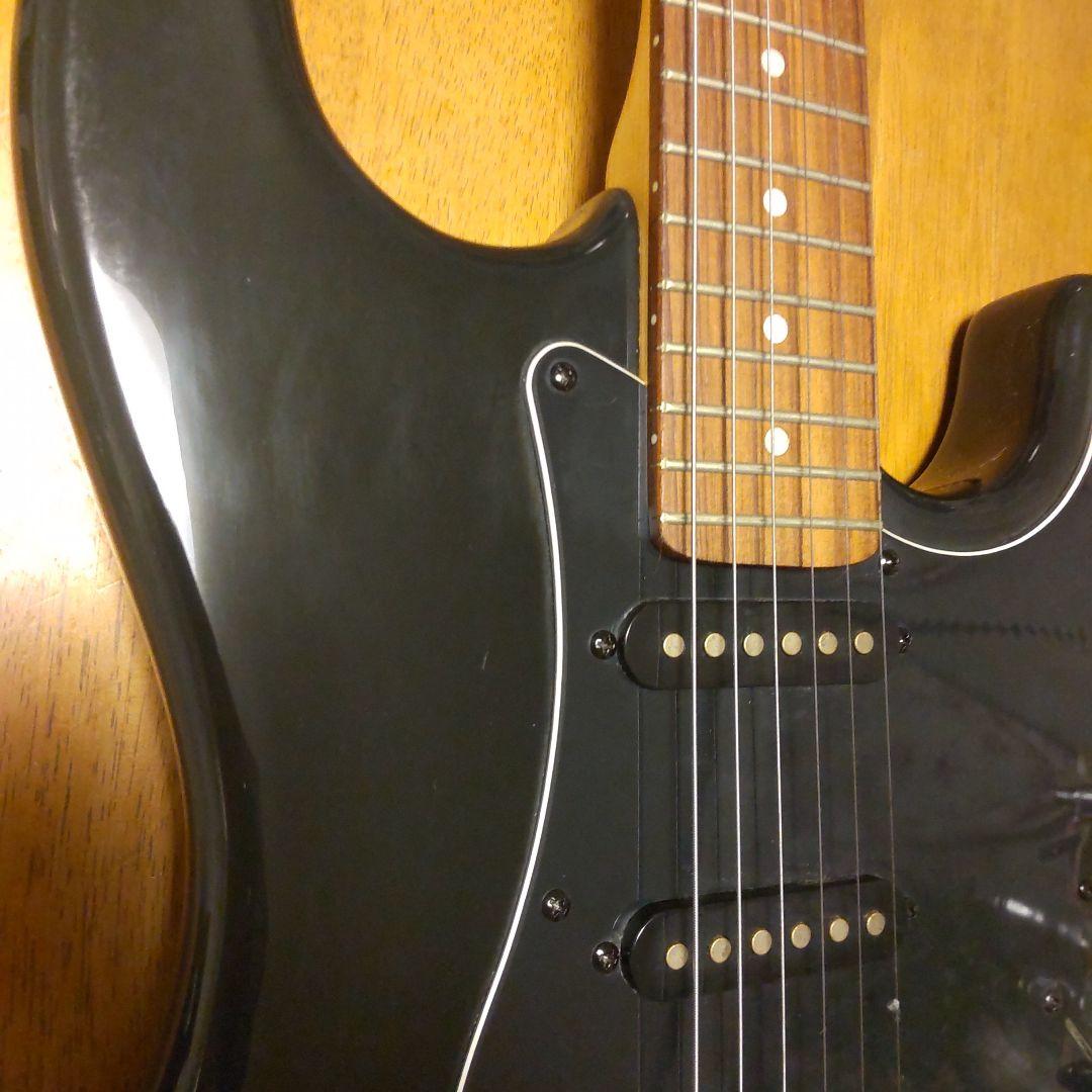 格安！Mavis 石橋製作所製 エレキギター 黒 ソフトケース、各種付属品付き