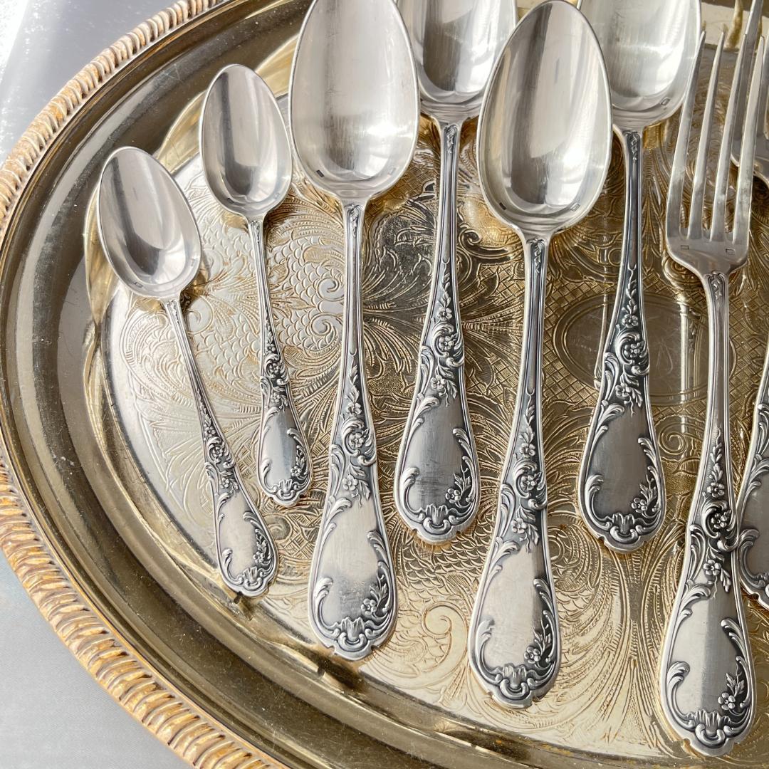 【仏蘭西】 Louis XV カトラリーセット12本 ルイ15世様式