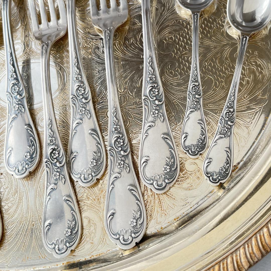 【仏蘭西】 Louis XV カトラリーセット12本 ルイ15世様式