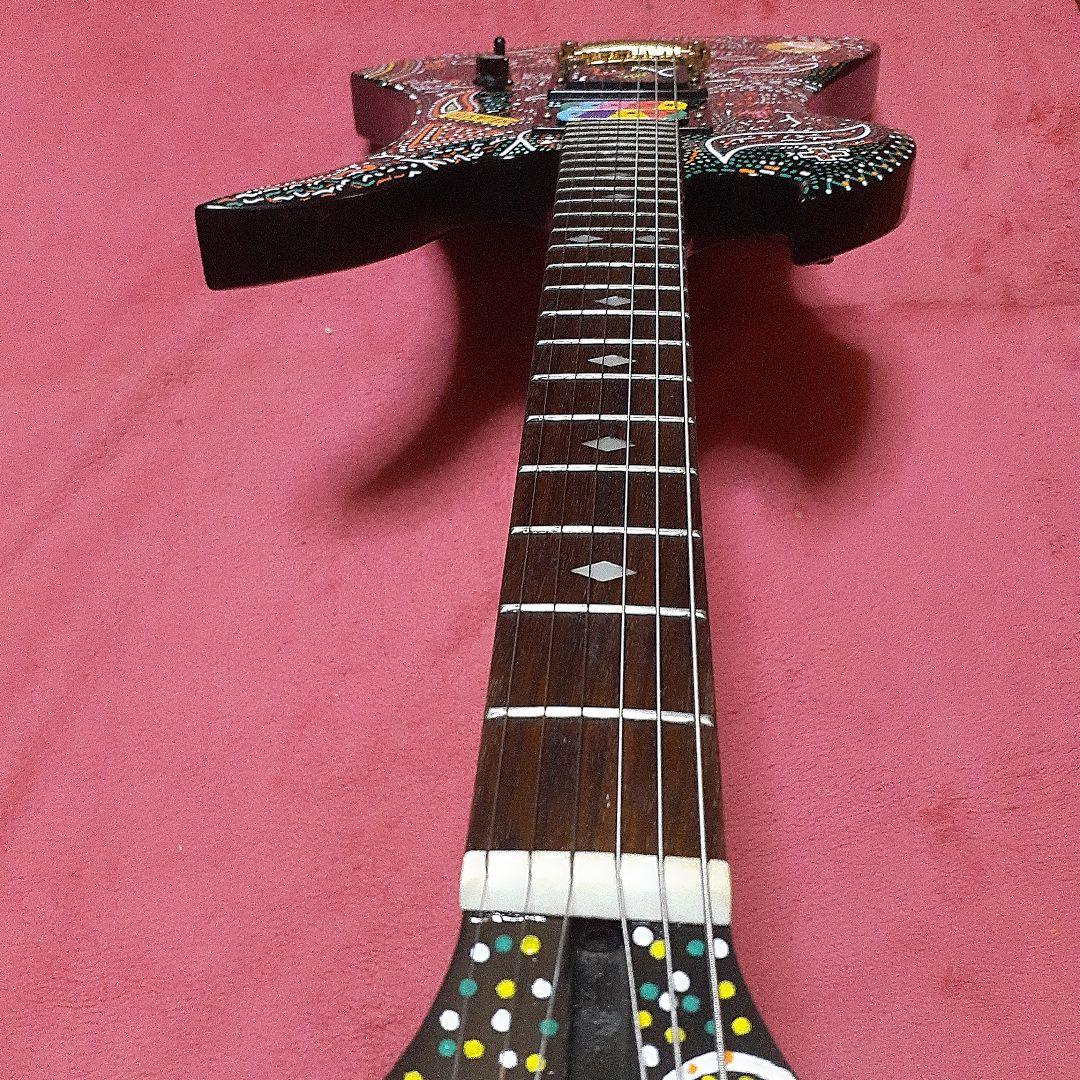 【良・美品】アメーバペイント・hideモデル。MGモッキンバードエレキギター。