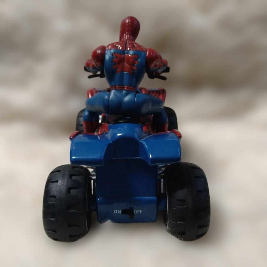 ✰レア、スパイダーマン ATV フィギュア電池式走行、前のライト点灯します。