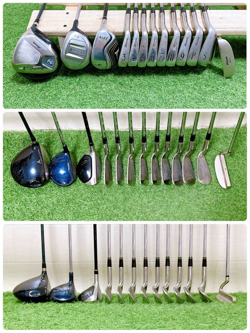 M3.ミズノ　初心者オススメ　メンズセット　ゴルフクラブ　右利き　13本